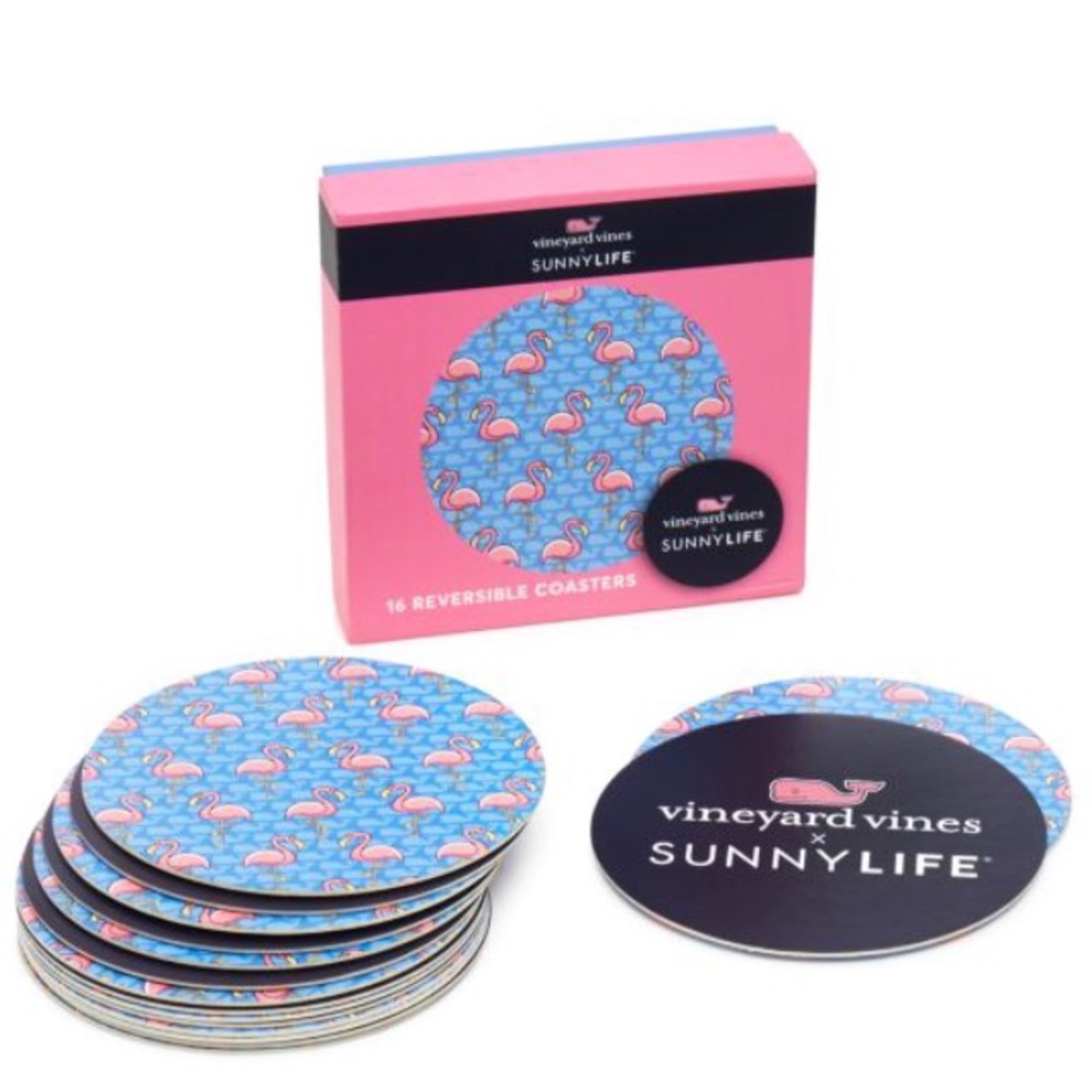 New! Vineyard Vines Reversible Coasters